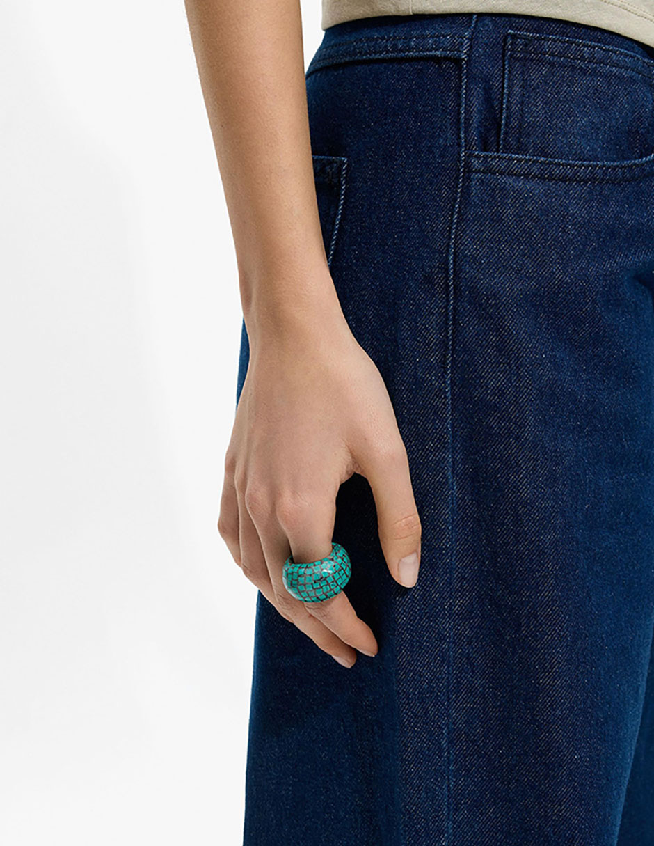 Anillo trend de resina mate 4