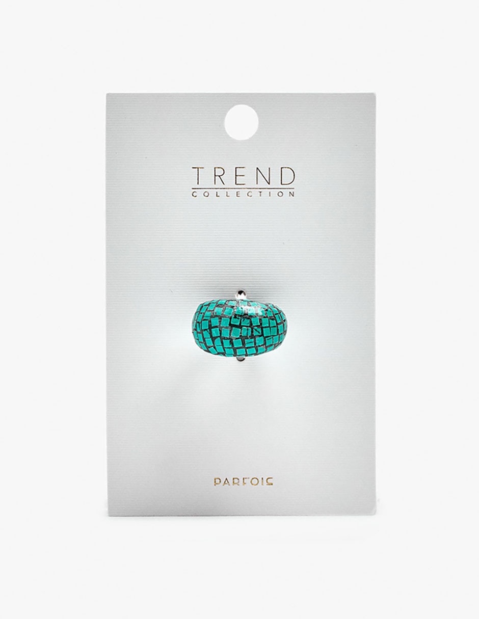 Anillo trend de resina mate 5