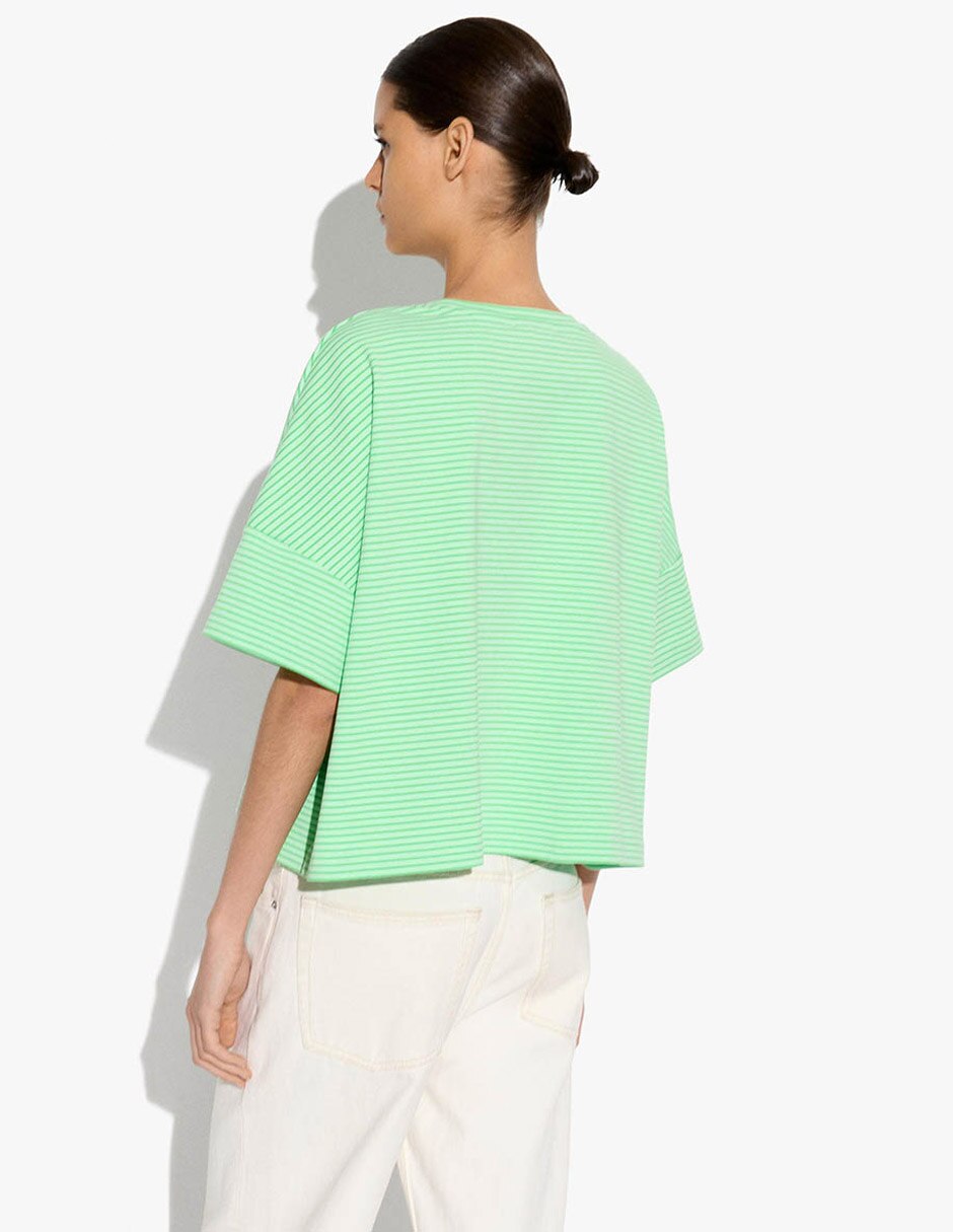 Playera manga corta cuello redondo para mujer 2