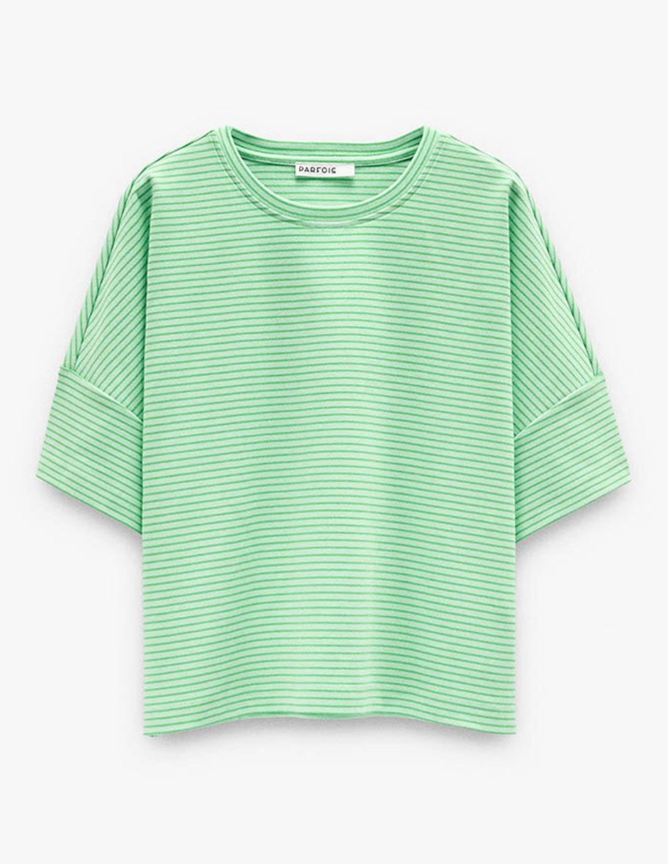 Playera manga corta cuello redondo para mujer 5