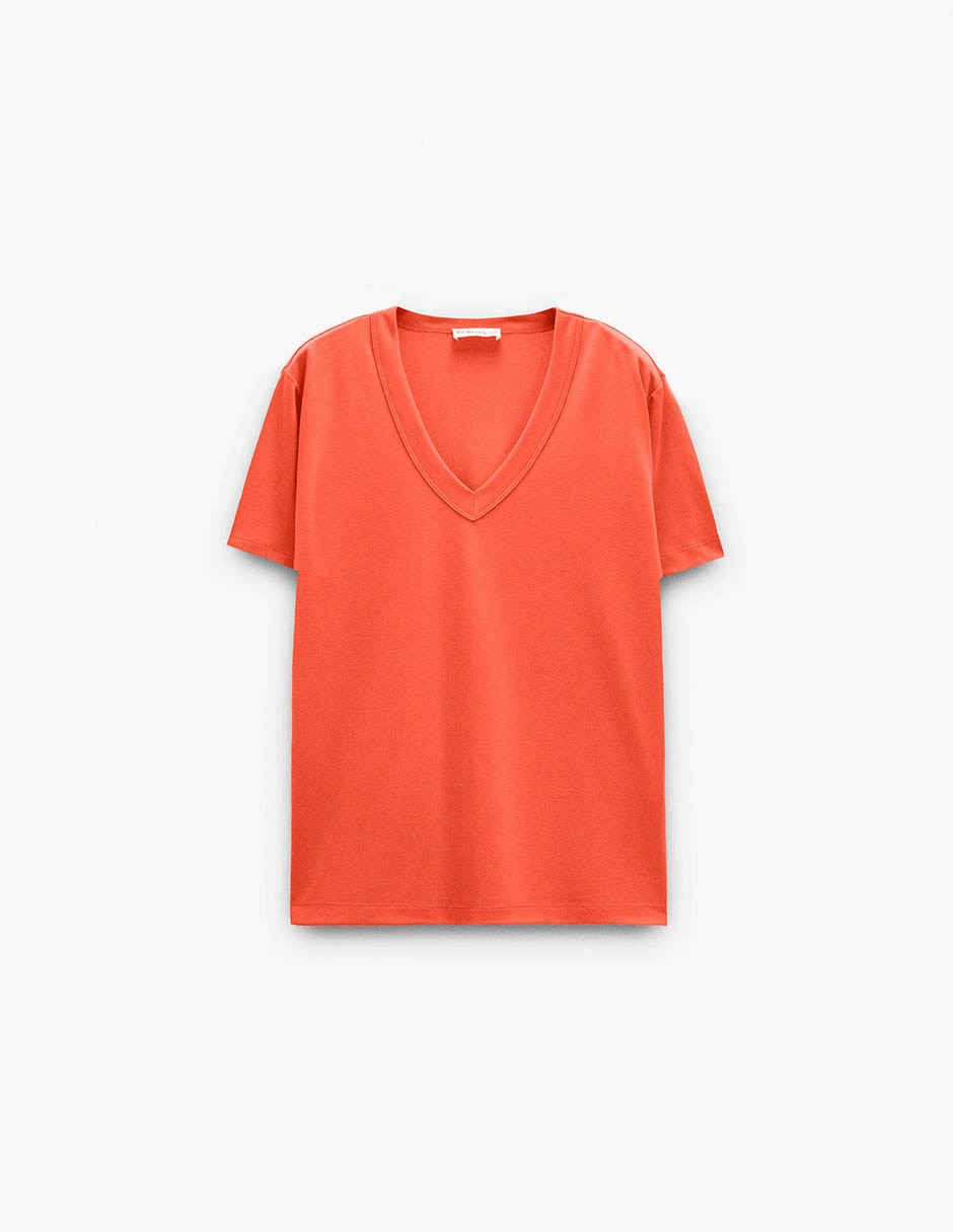 Playera manga corta t display cuello redondo para mujer 5