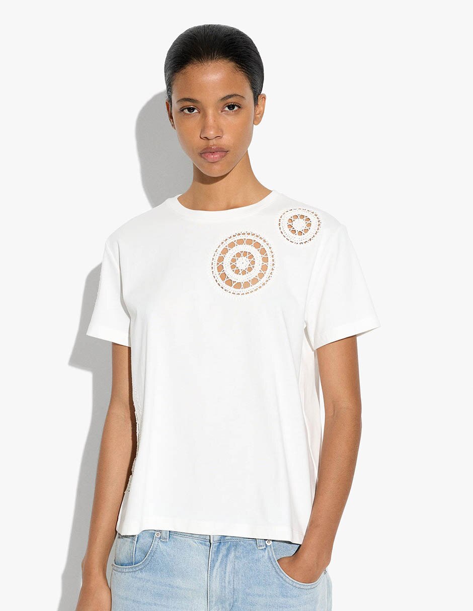 Playera manga corta paris junho cuello redondo para mujer Playera manga corta paris junho cuello redondo para mujer