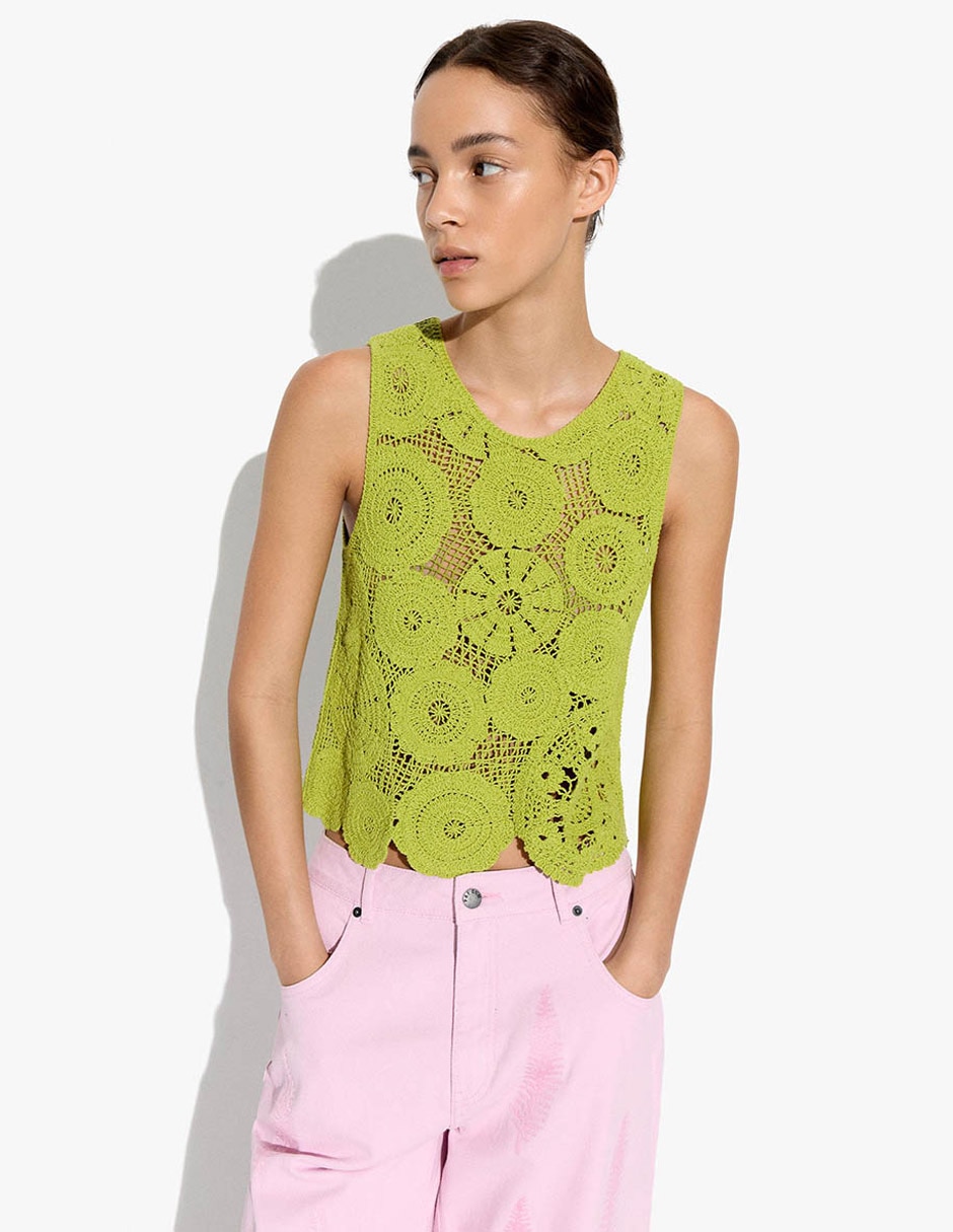 Top cuello redondo Top cuello redondo