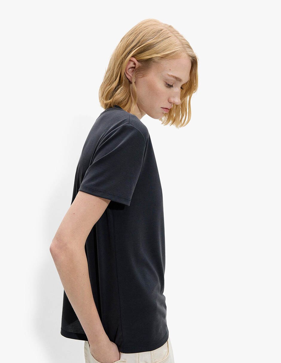 Playera manga corta permanent cuello redondo para mujer 3