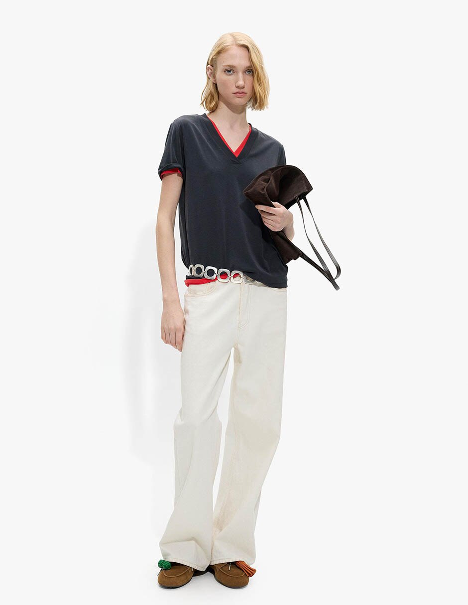 Playera manga corta permanent cuello redondo para mujer 4