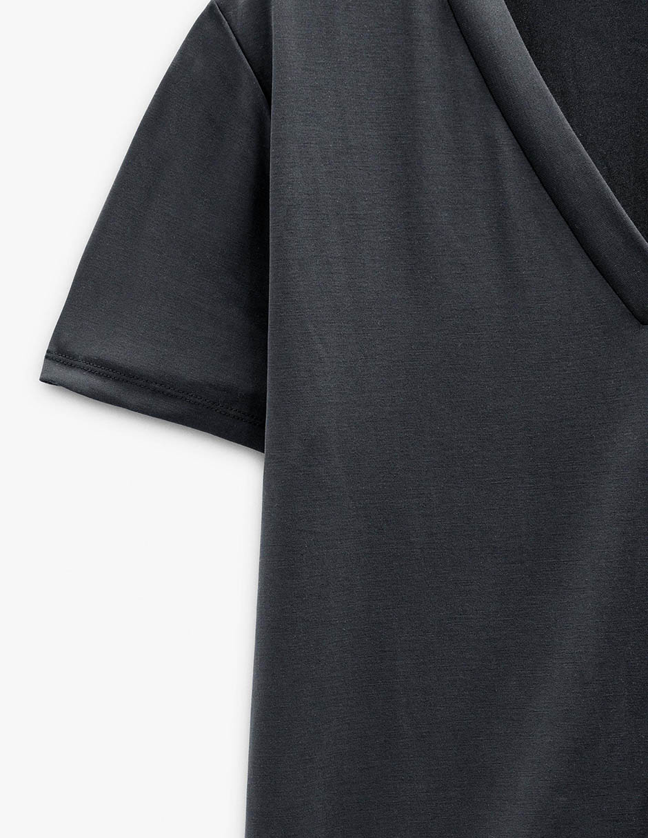 Playera manga corta permanent cuello redondo para mujer 6