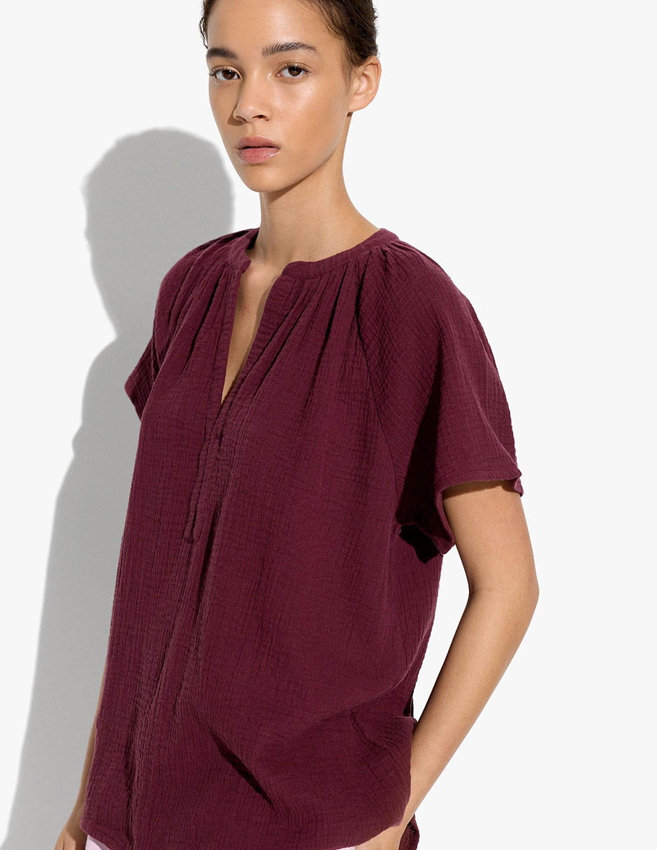 Camisa/Sobrecamisa de Algodón manga Sin manga para mujer 3