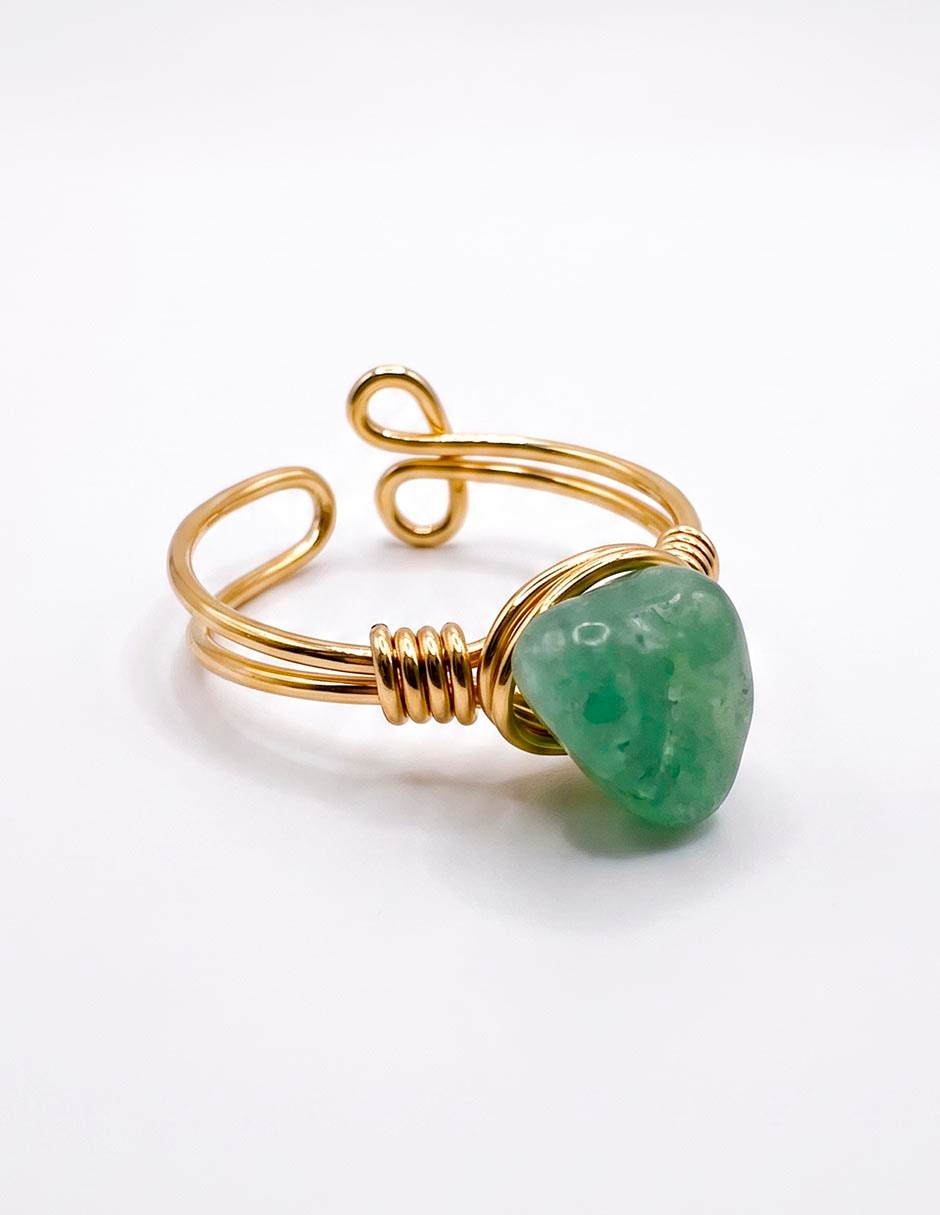Anillo cuarzo brillante