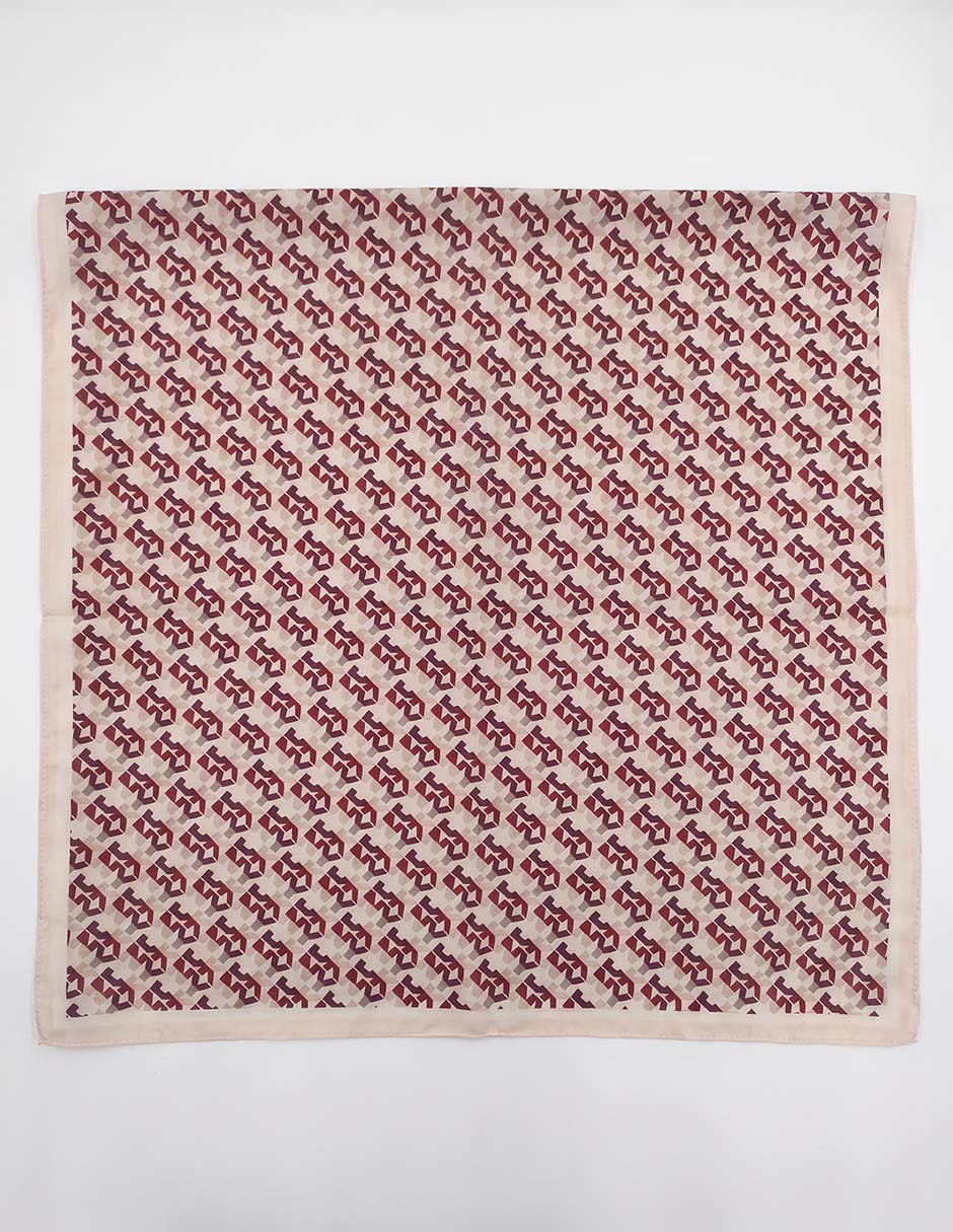 Mascada con estampado microprint para mujer 3