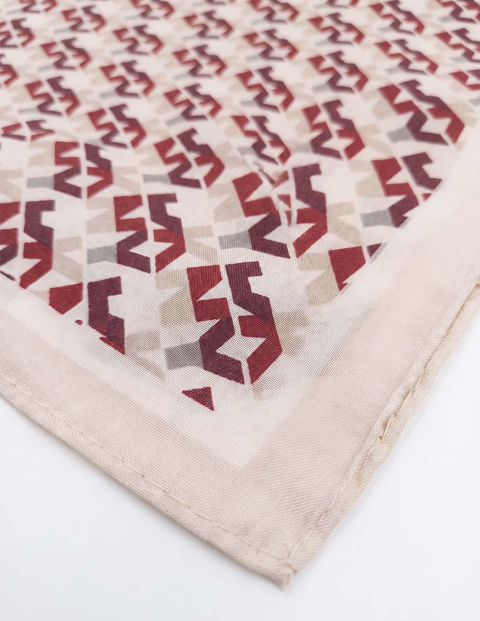 Mascada con estampado microprint para mujer 2