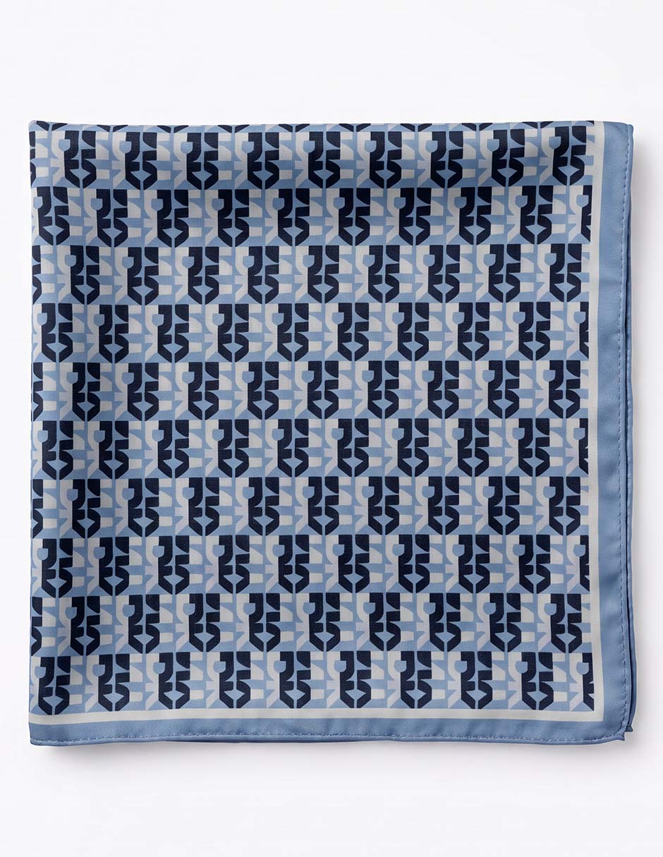 Mascada con estampado microprint para mujer 3