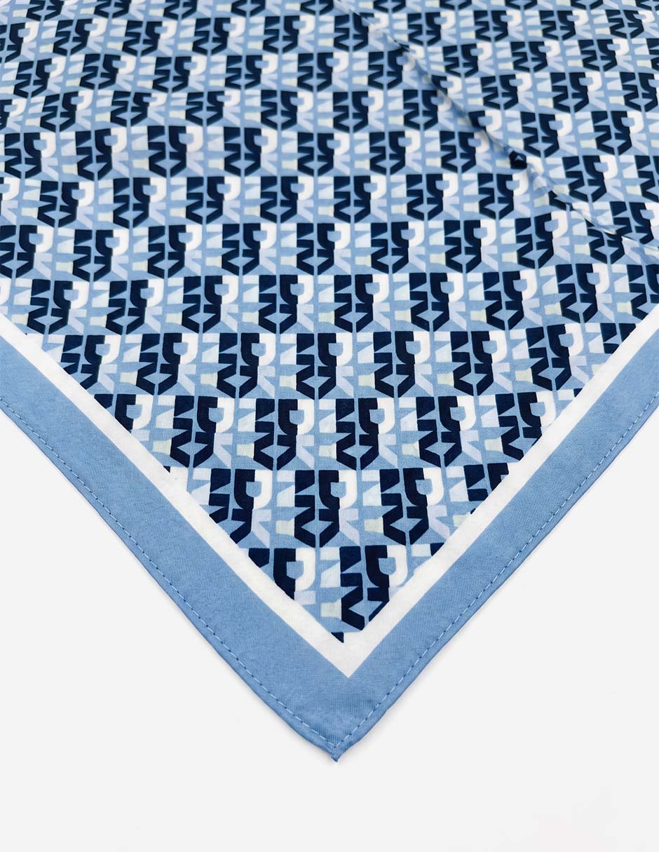 Mascada con estampado microprint para mujer 2