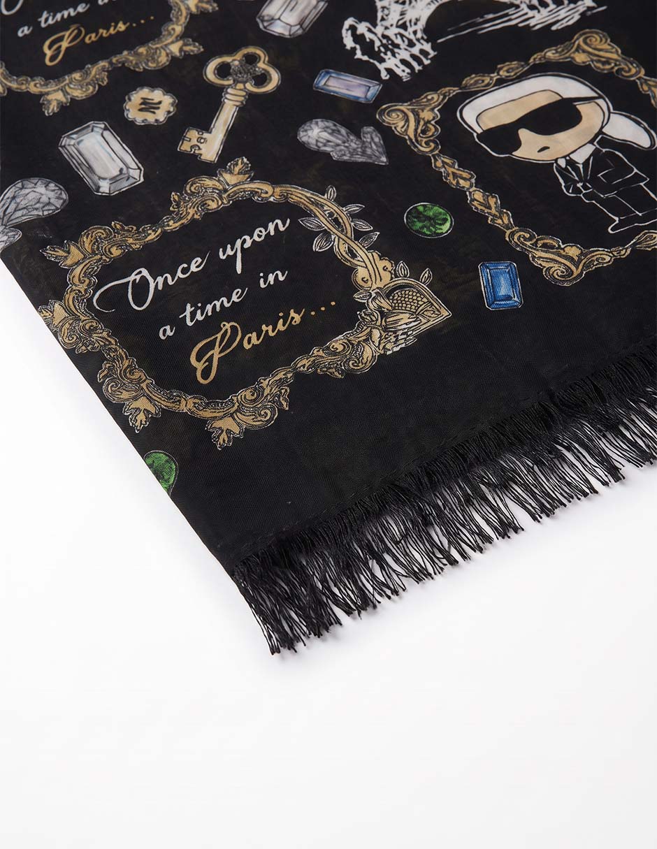 Pashmina con estampado gráfico para mujer 2