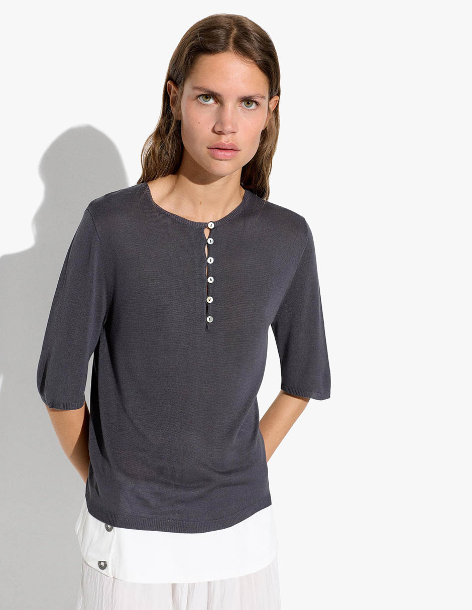 Suéter cuello redondo para mujer