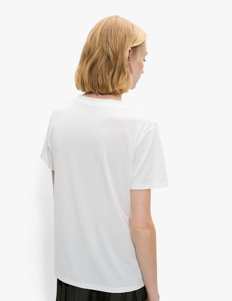 Playera manga corta cuello redondo para mujer 2