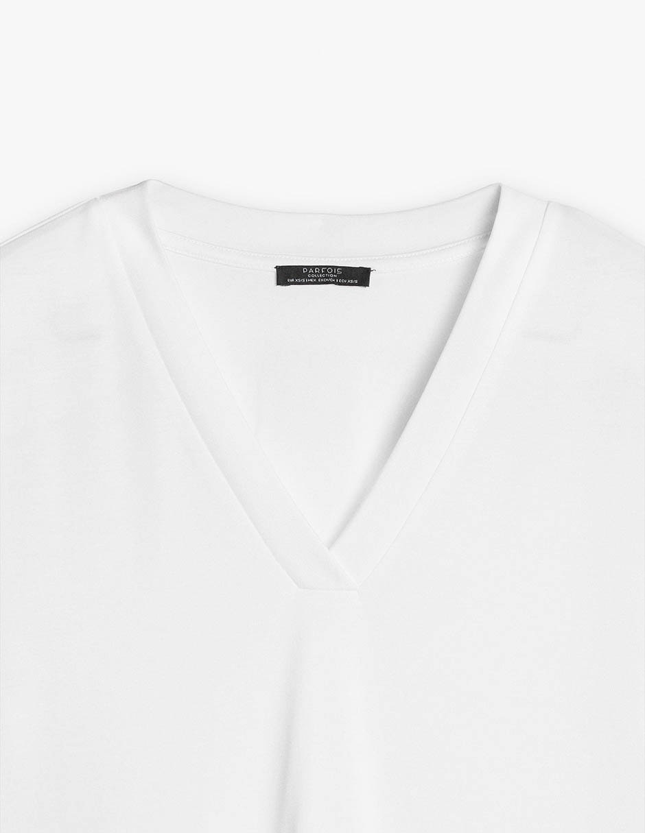 Playera manga corta cuello redondo para mujer 6