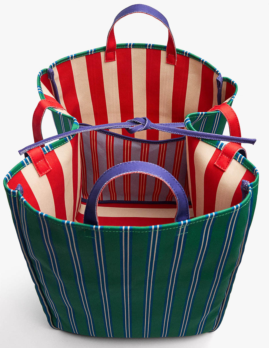 Bolsa shopper de algodón para mujer 5