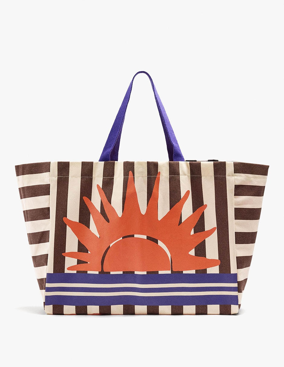 Bolsa shopper de algodón para mujer