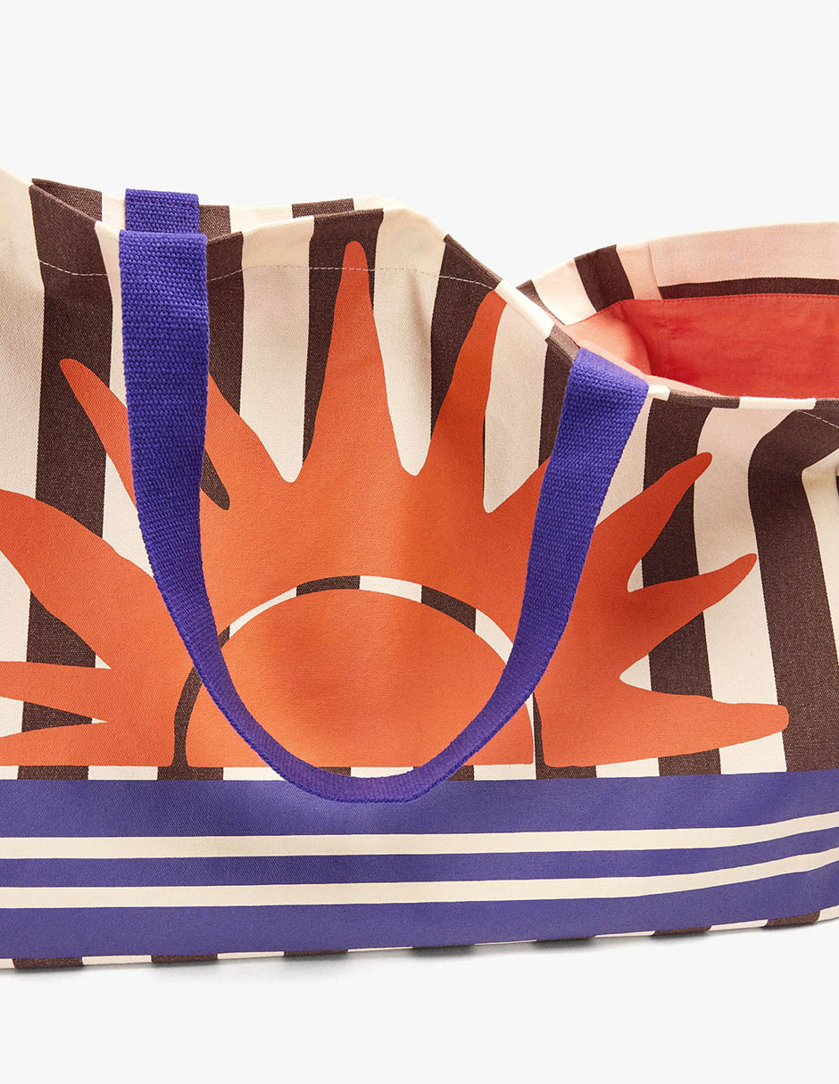 Bolsa shopper de algodón para mujer 2