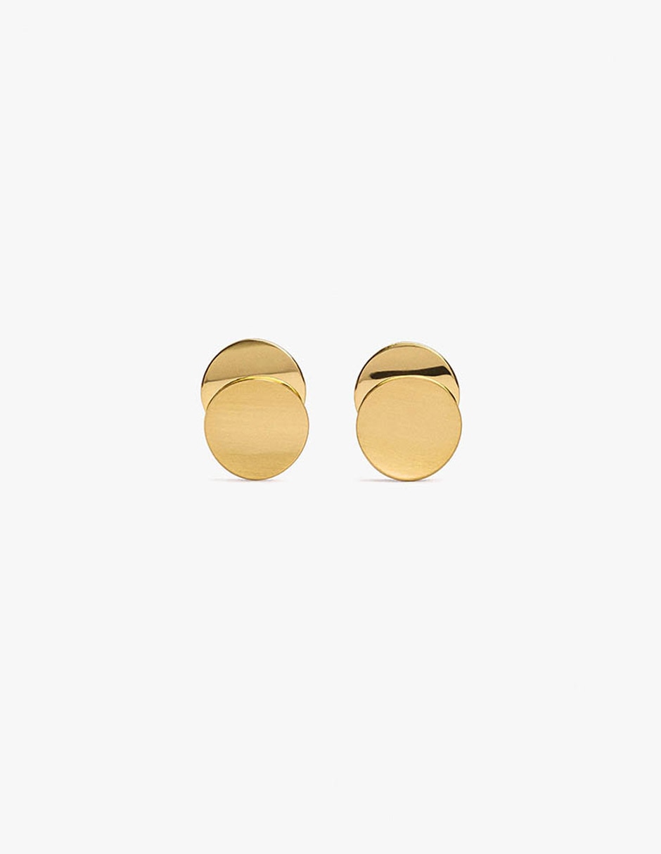 Arete individual de irregular de hierro sin kilataje con acabado mate sin gema Arete individual de irregular de hierro sin kilataje con acabado mate sin gema
