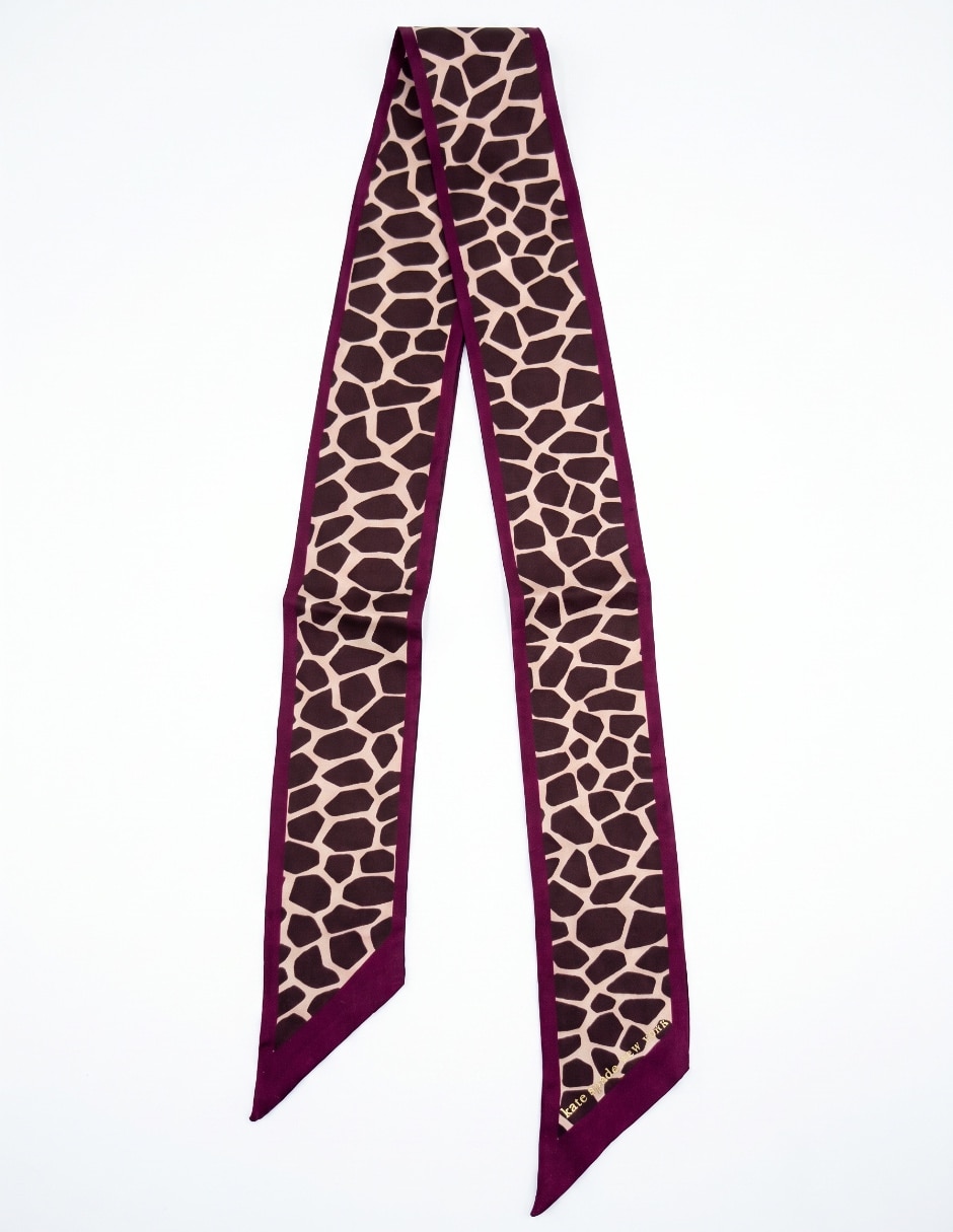 Mascada con estampado animal print de seda para mujer 2