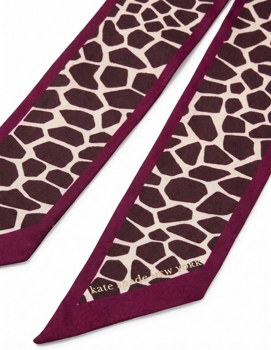 Mascada con estampado animal print de seda para mujer 3