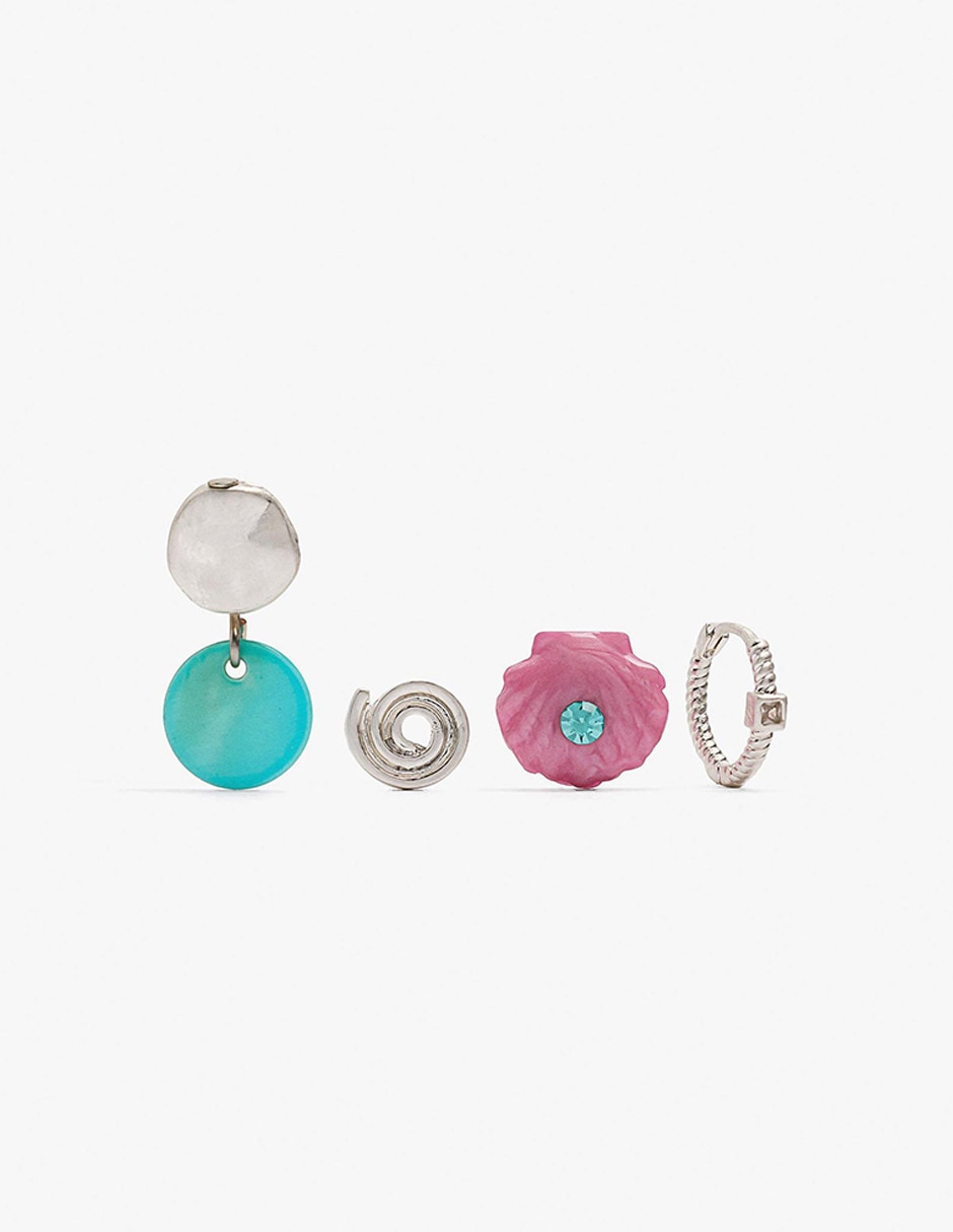 Aretes de hierro con acabado mate