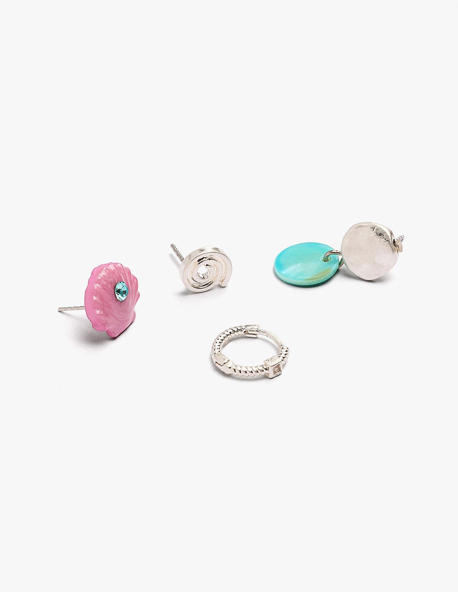 Aretes de hierro con acabado mate 2