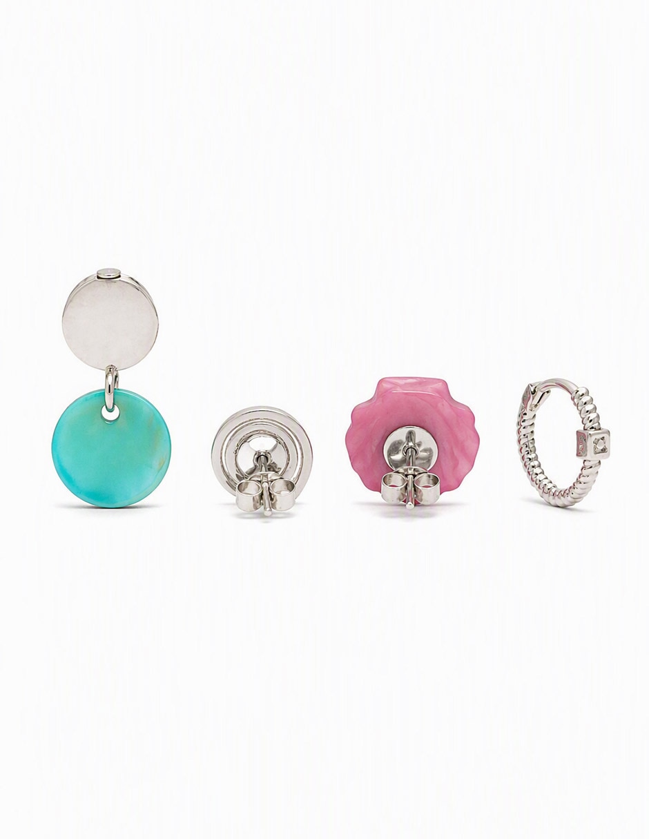 Aretes de hierro con acabado mate 3