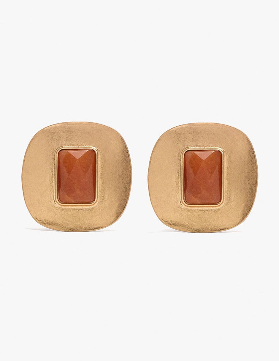Aretes de hierro con acabado mate