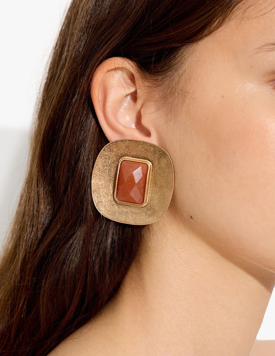 Aretes de hierro con acabado mate 5