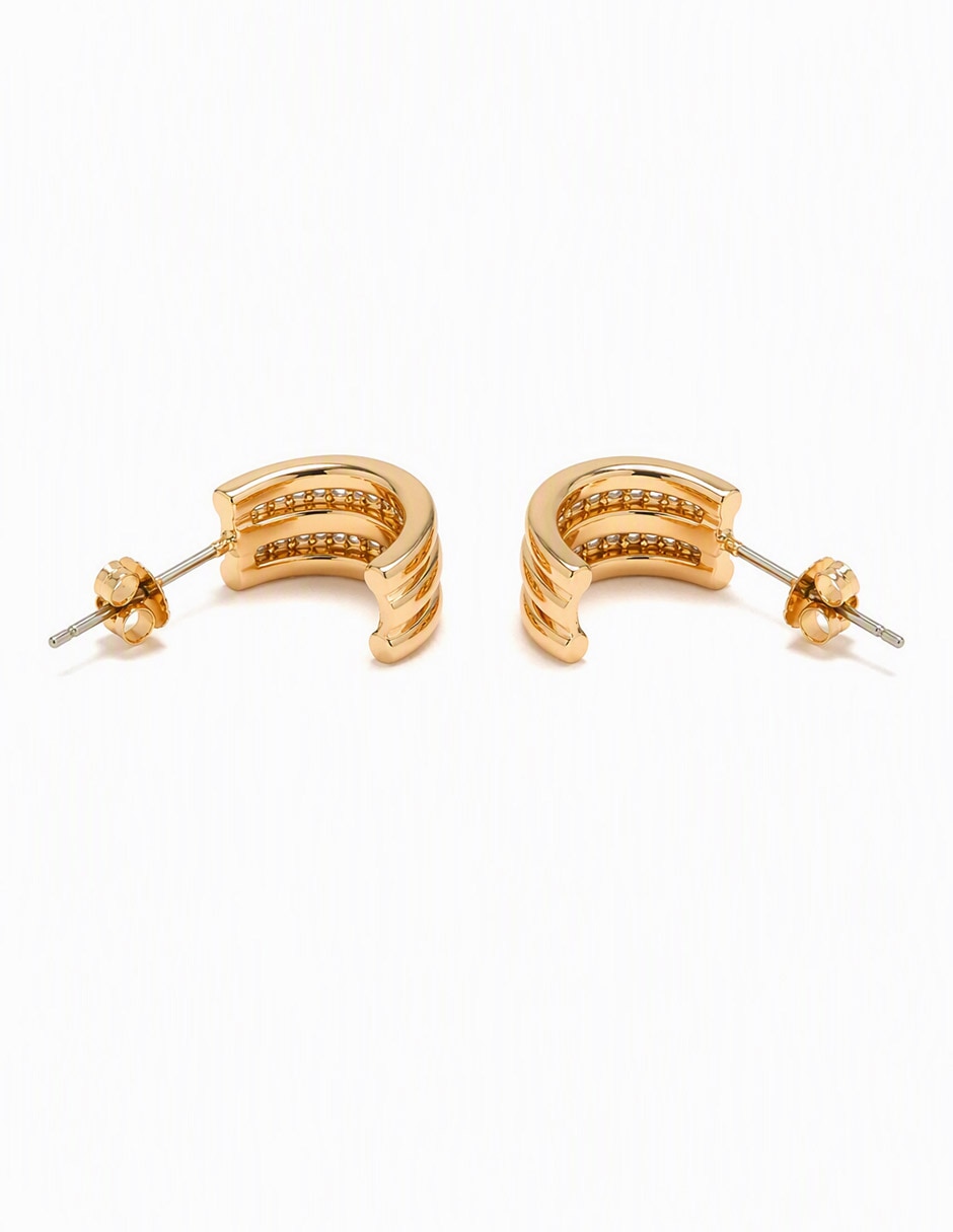 Aretes de hierro con acabado mate 3