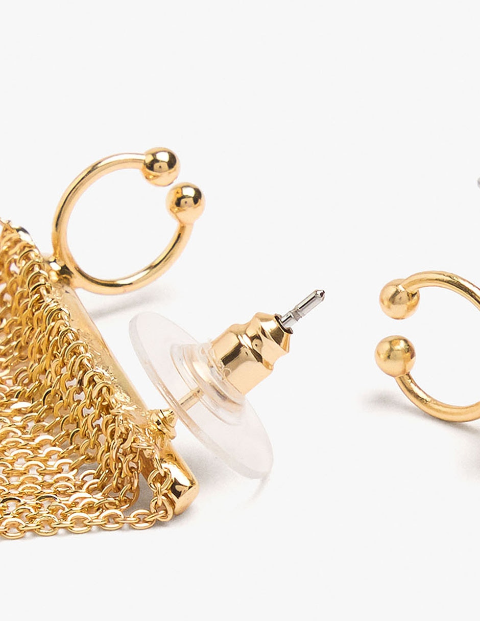 Aretes de hierro con acabado mate 3