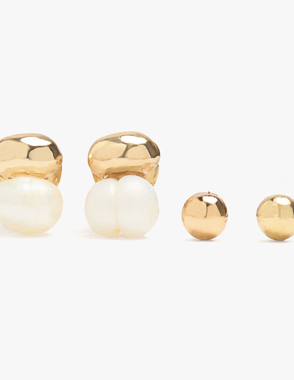 Aretes de hierro con acabado mate 3