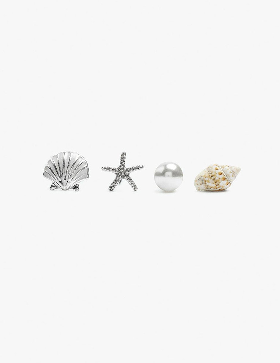 Aretes de hierro con acabado mate