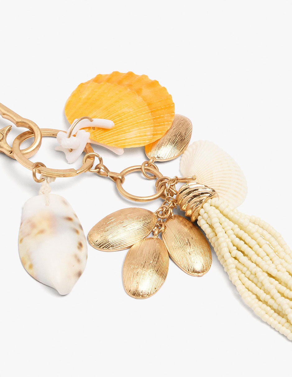 Llavero Charm con conchas para mujer 2