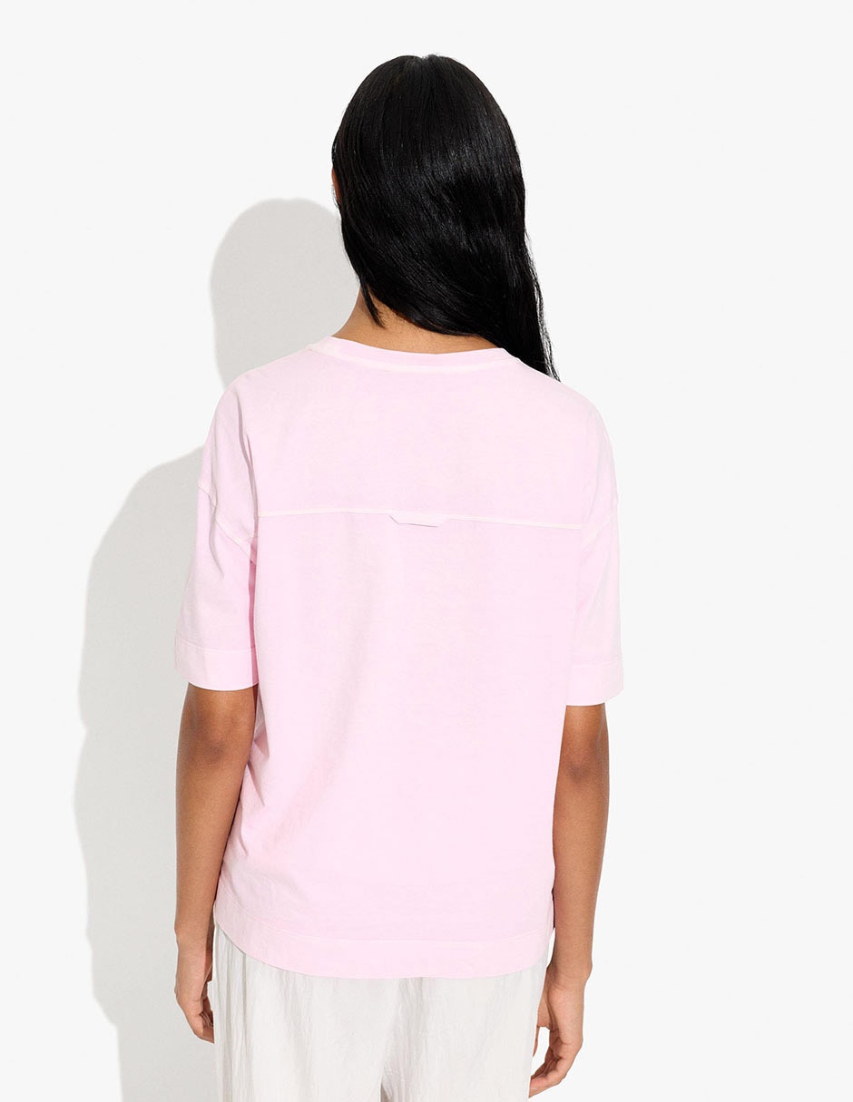 Playera manga corta cuello redondo para mujer 2