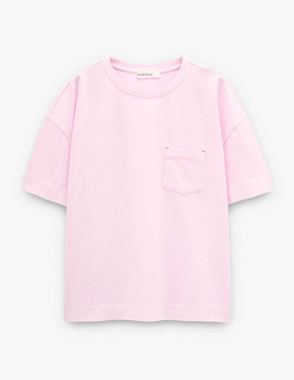 Playera manga corta cuello redondo para mujer 4