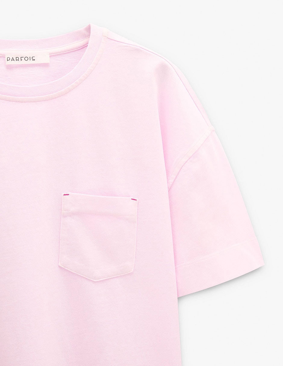 Playera manga corta cuello redondo para mujer 5