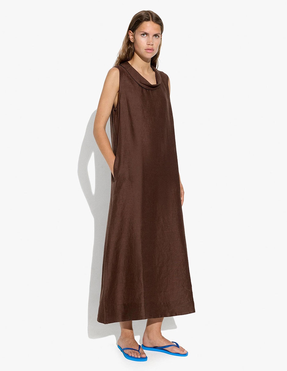 Vestido midi casual para mujer Vestido midi casual para mujer