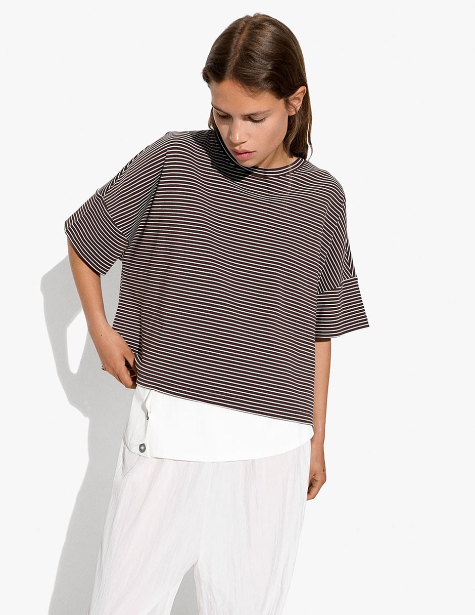 Playera manga corta cuello redondo para mujer Playera manga corta cuello redondo para mujer