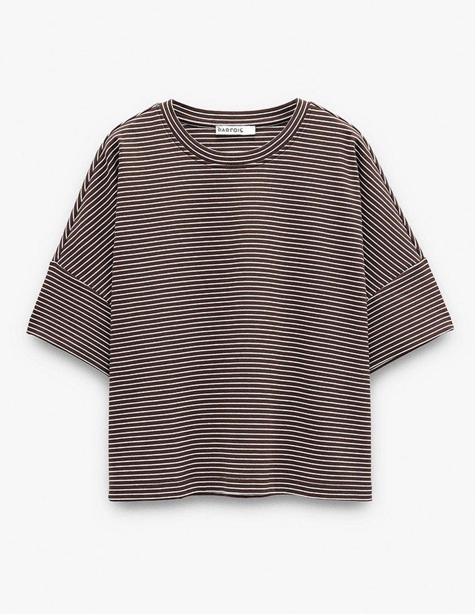 Playera manga corta cuello redondo para mujer 6