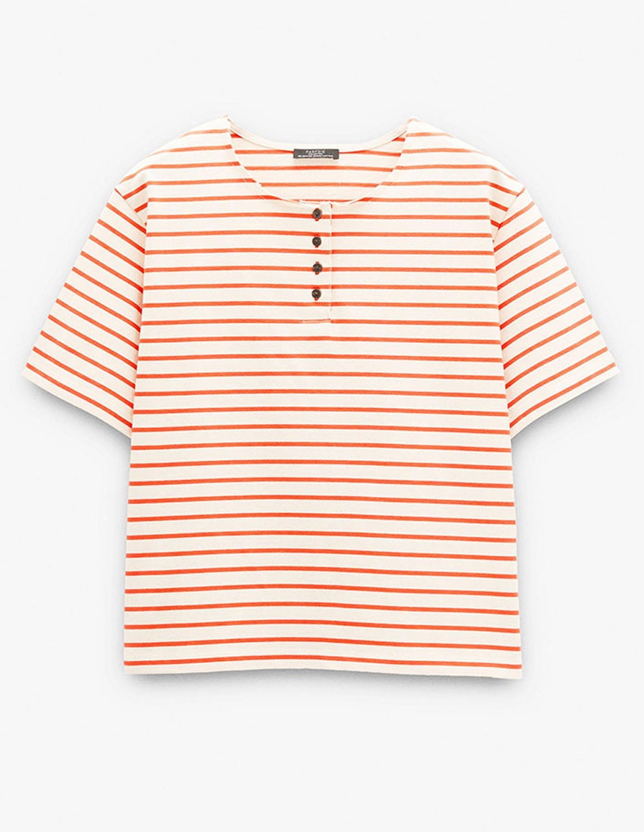Playera manga corta cuello redondo para mujer 5