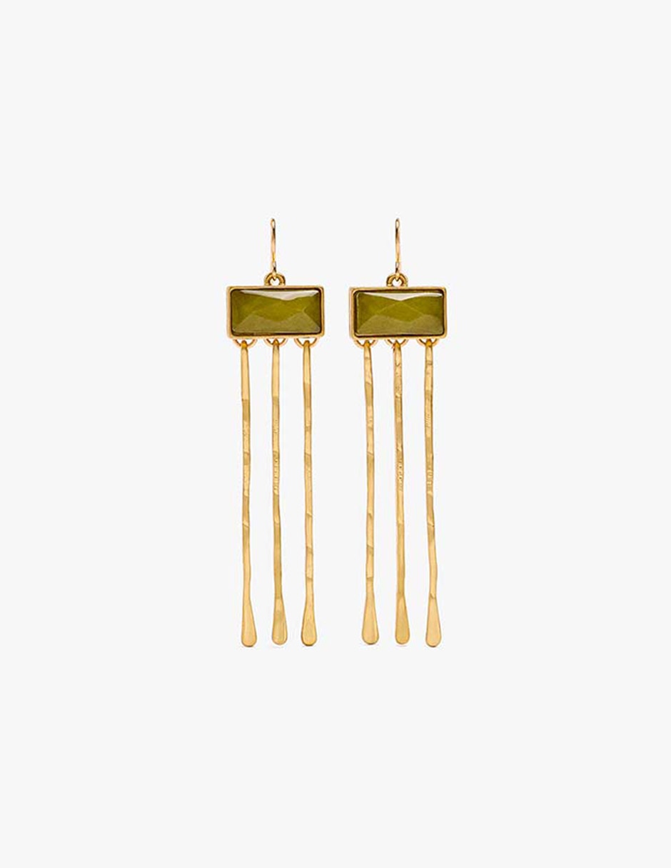 Aretes barras con resina de zinc con acabado mate