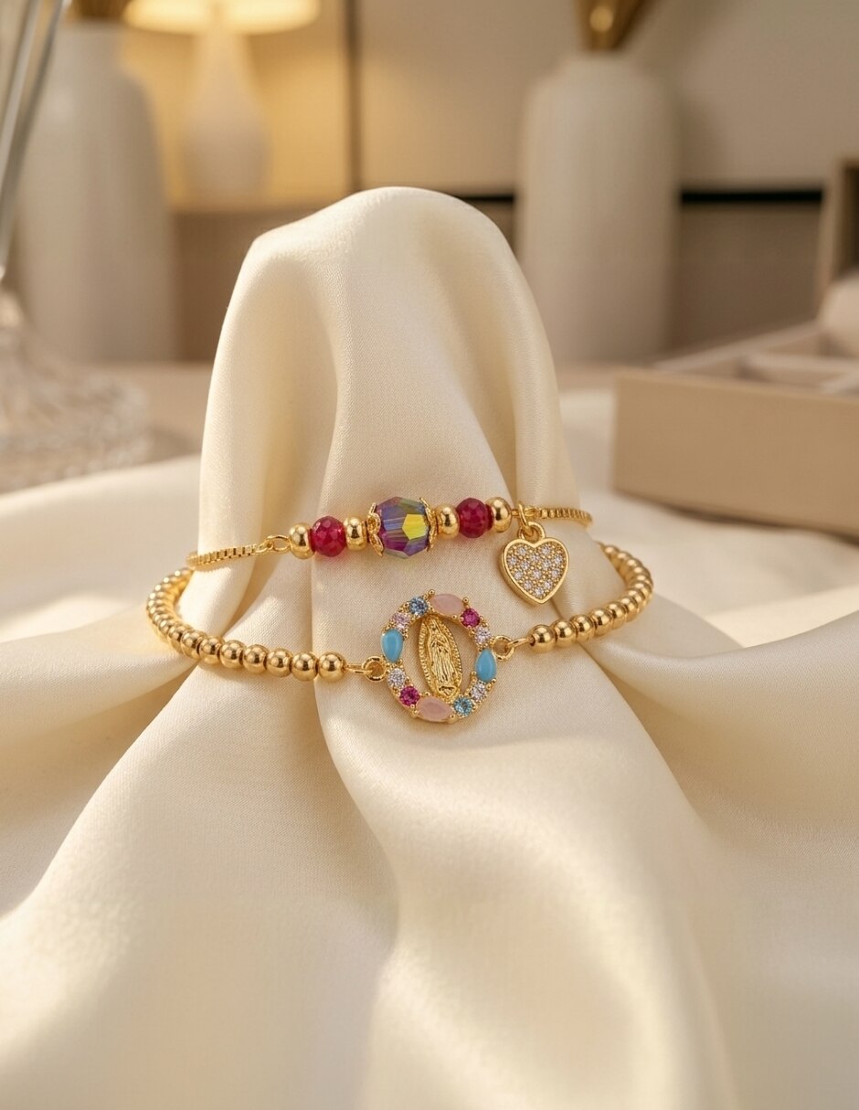 Set de pulsera de oro amarillo 18 k 5
