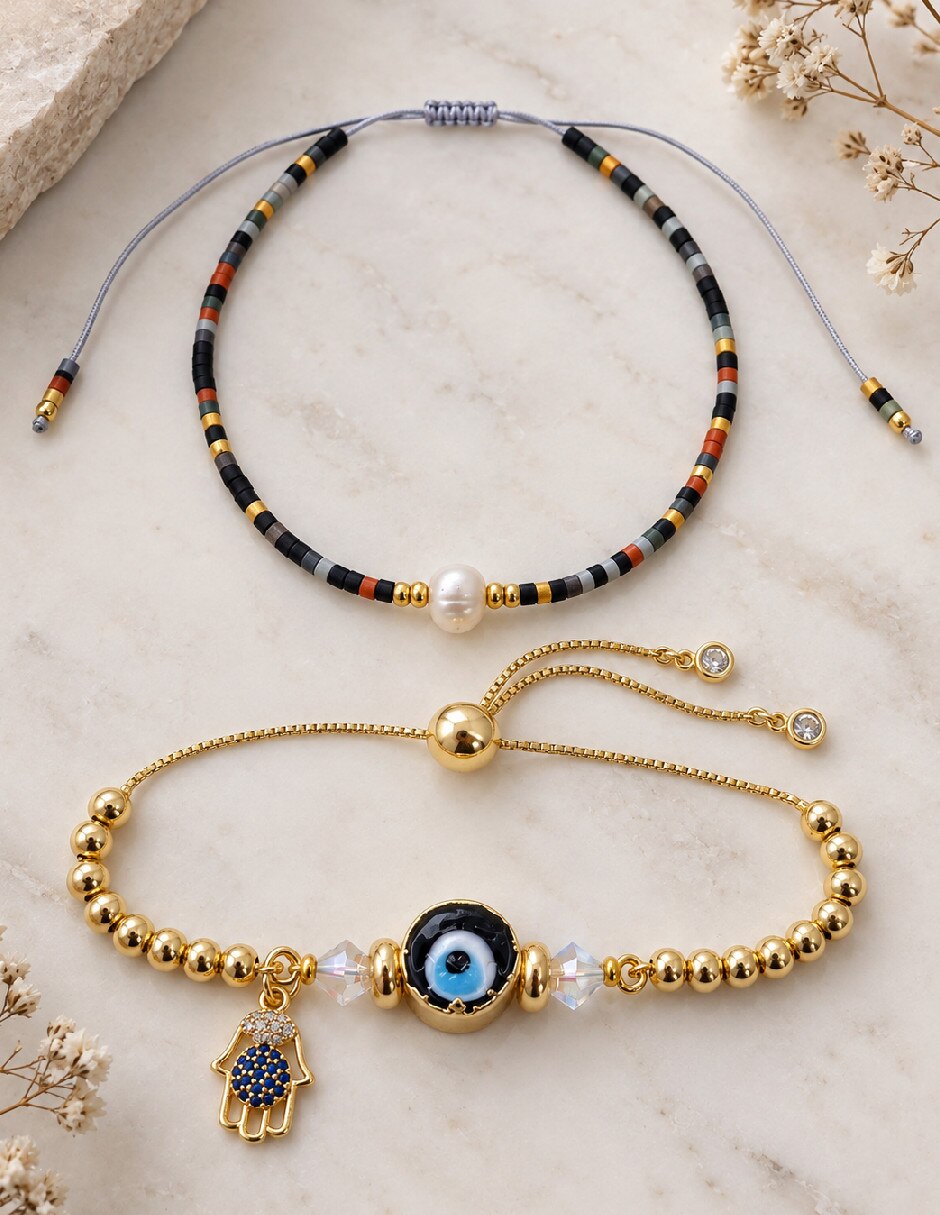 Set de pulsera de oro amarillo 18 k 3