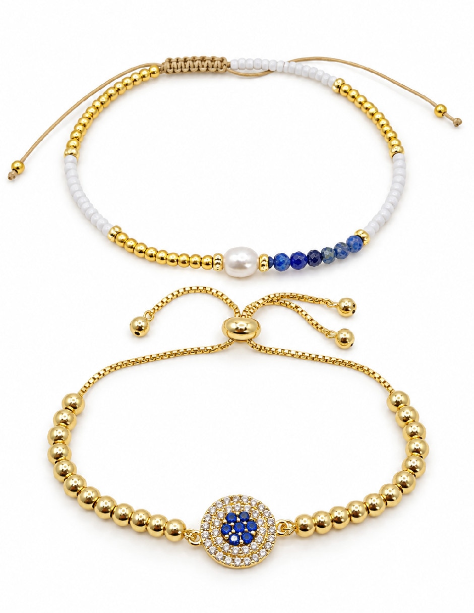 Set de pulsera de oro amarillo 18 k