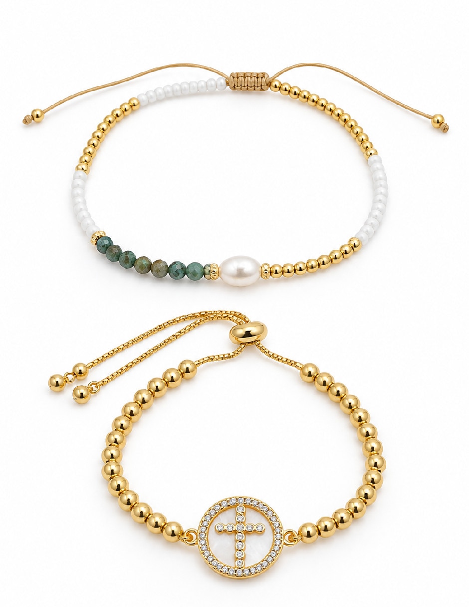 Set de pulsera de oro amarillo 18 k Set de pulsera de oro amarillo 18 k