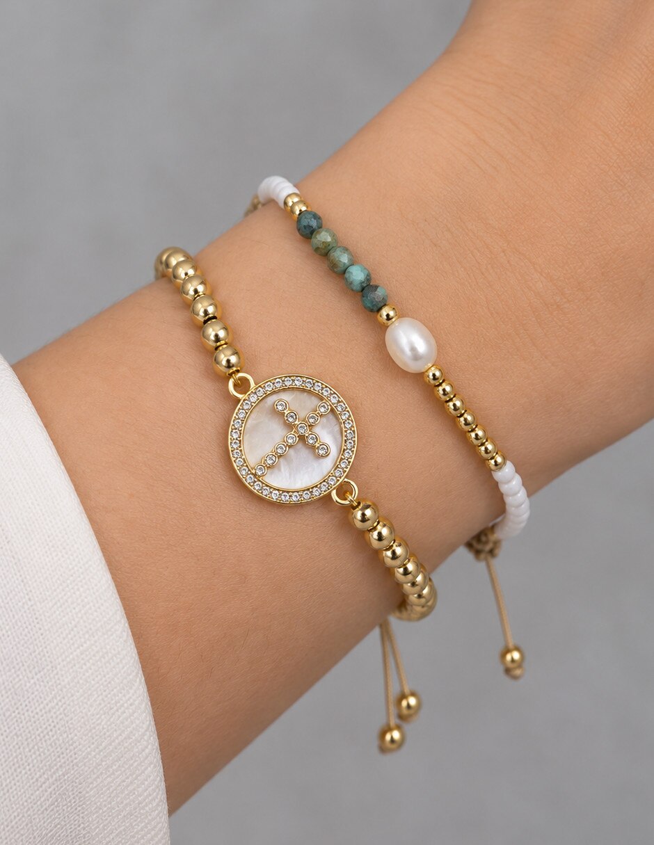 Set de pulsera de oro amarillo 18 k 4