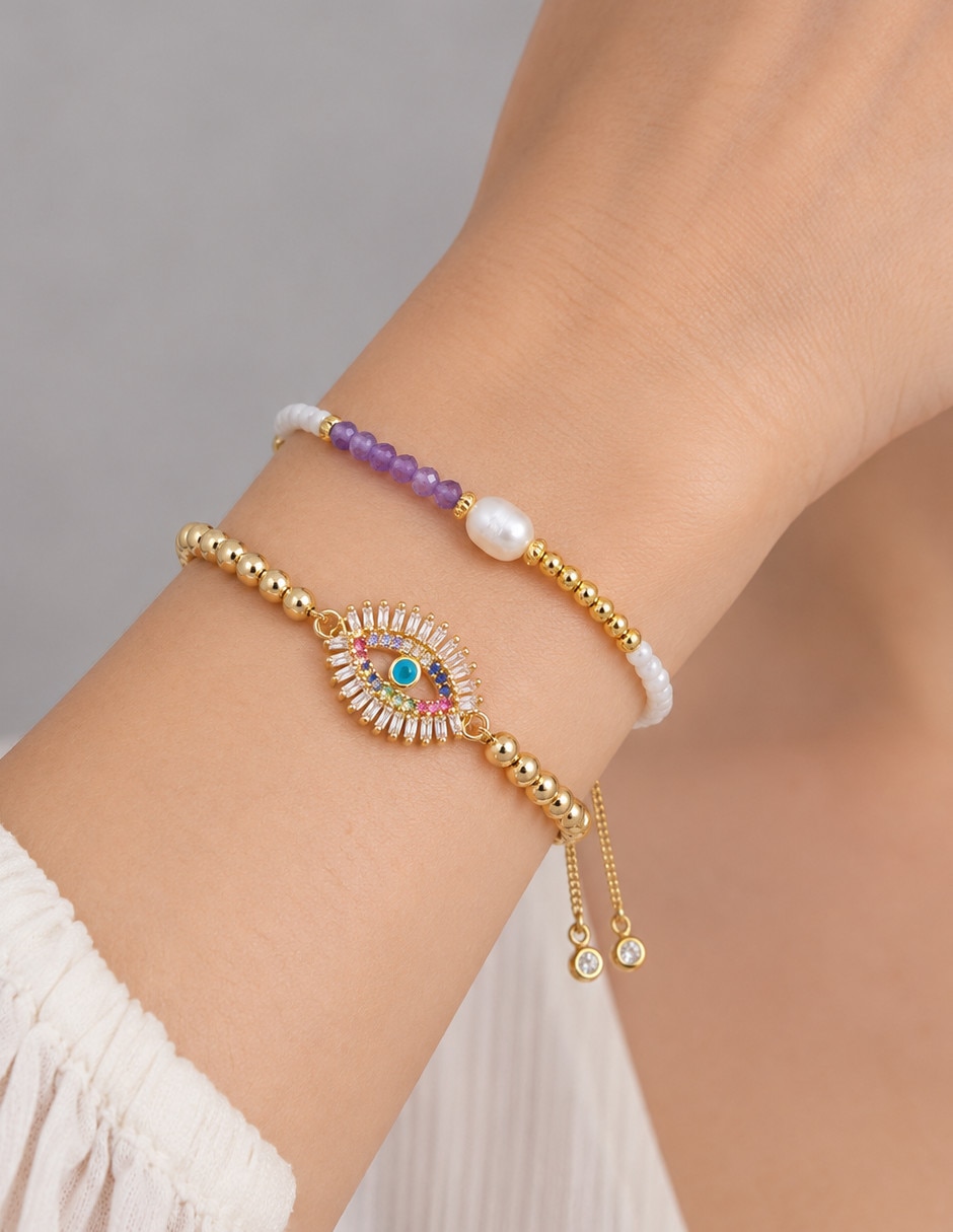 Set de pulsera de oro amarillo 18 k 3